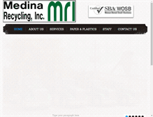 Tablet Screenshot of medinarecycling.com